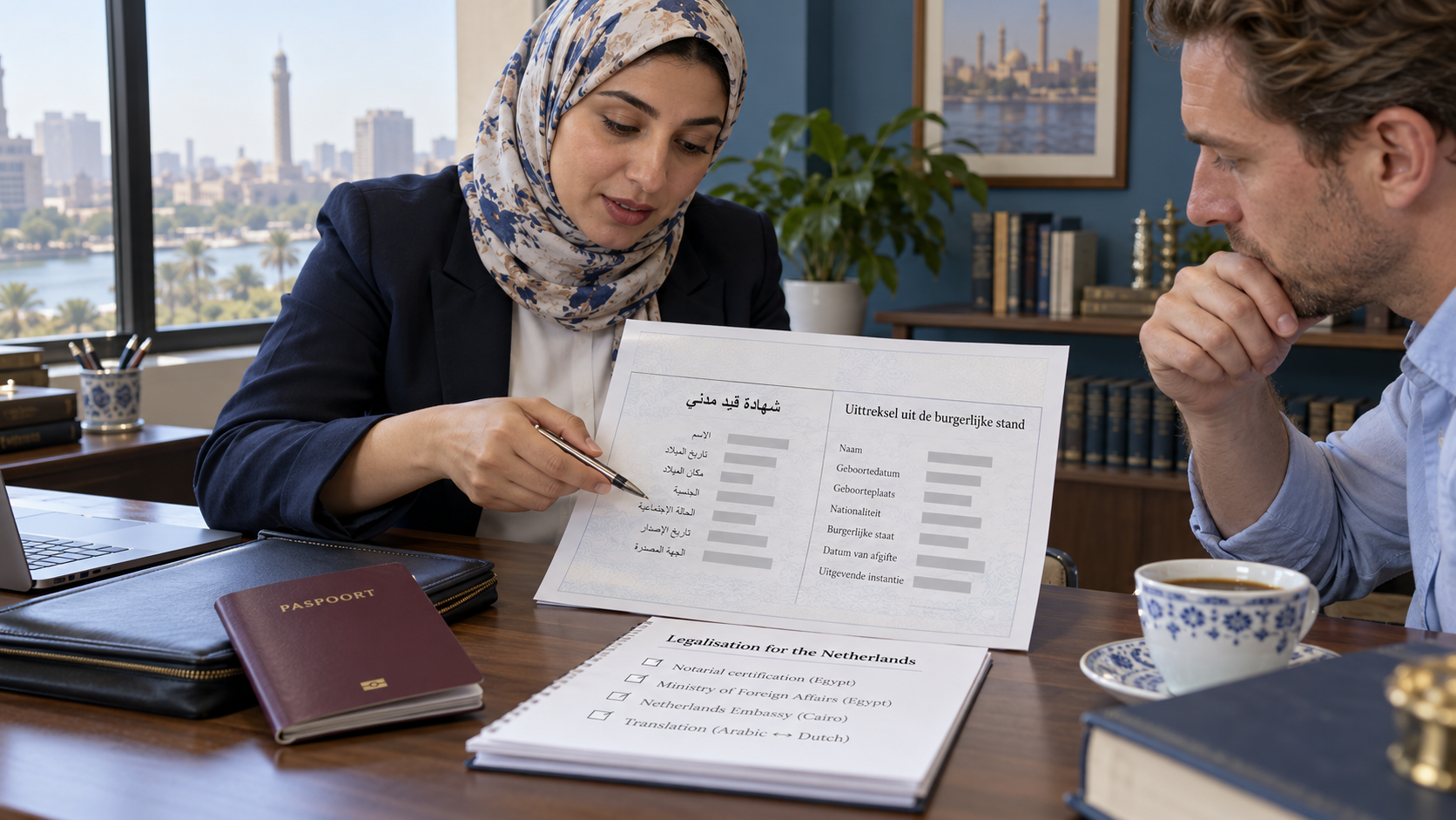 مراجعة وثائق مصرية للاستخدام في هولندا